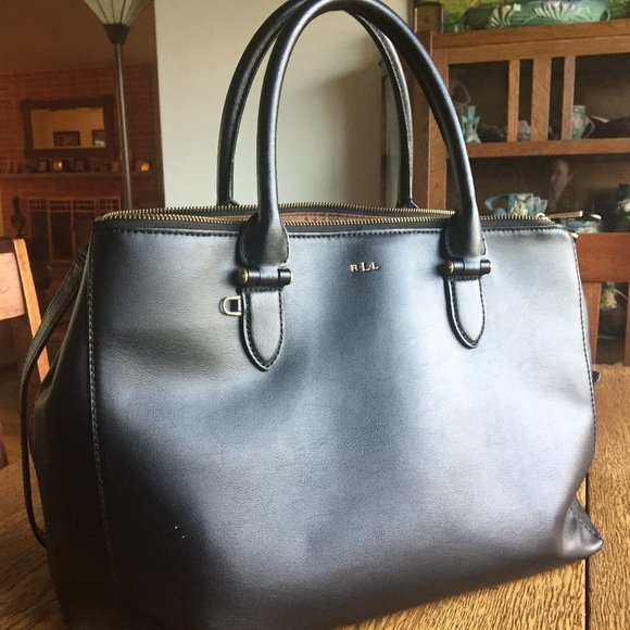 Ralph Lauren Bags Ralph Lauren Newbury Double Zip Satchel Black